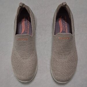 Skechers Women's Beige Slip-On Sneakers